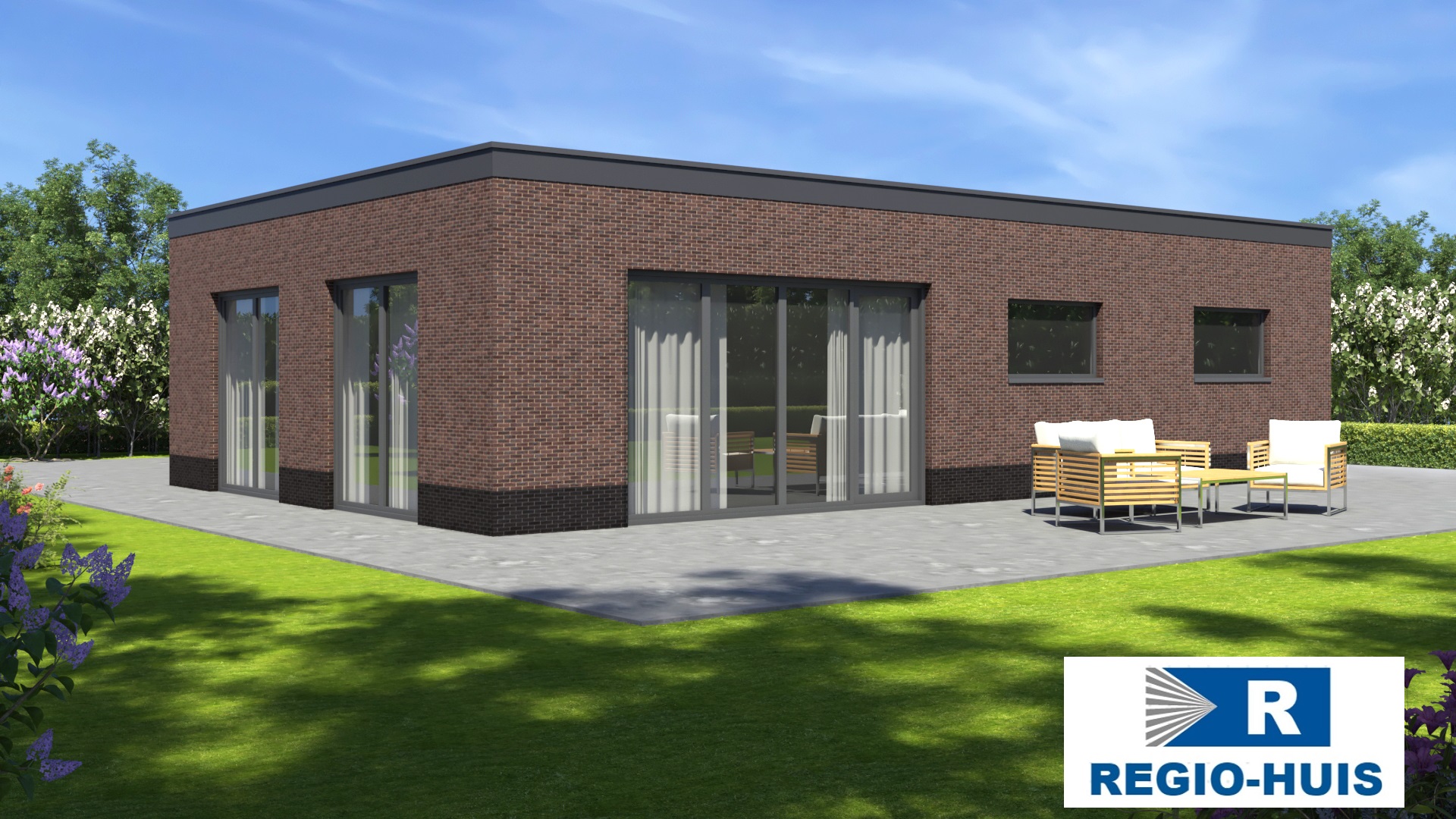 RegioHuis Bungalow type 195, levensloopbestendig en ontworpen voor CPO-projecten. Duurzaam en energiezuinig wonen met modern comfort.03